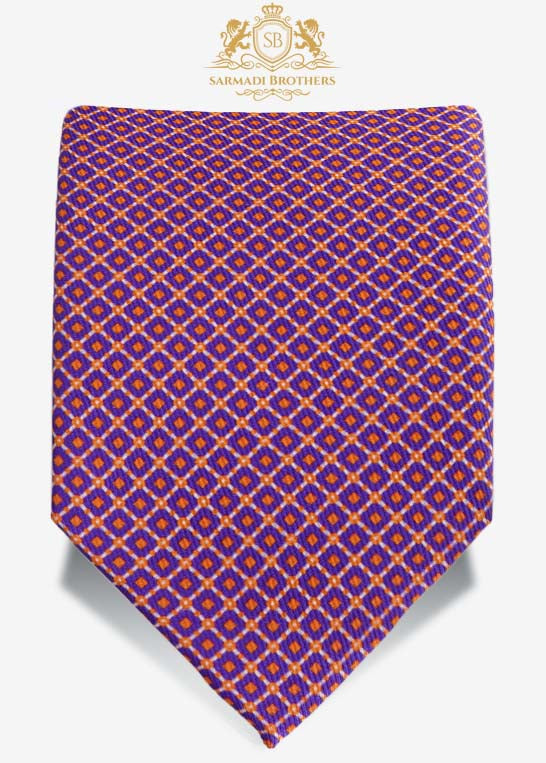 Portofino Tie - Purple and Orange
