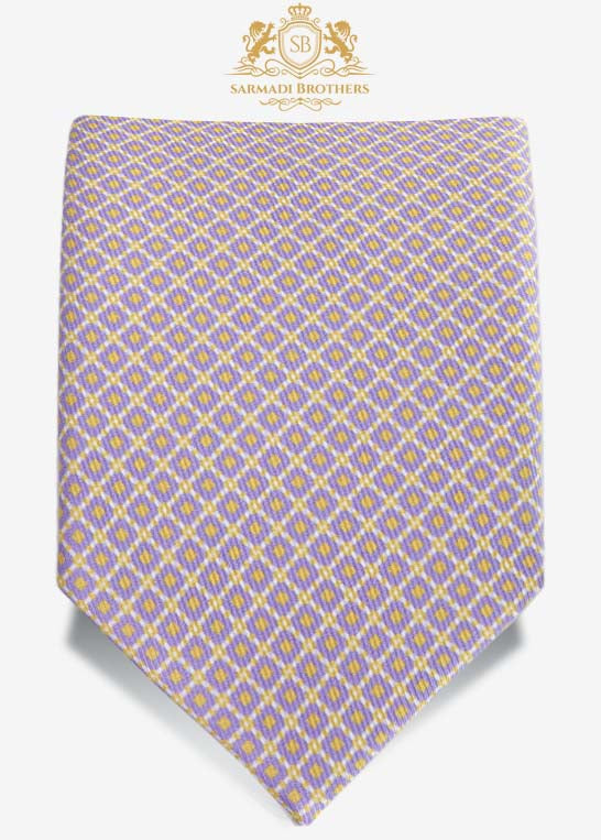 Portofino Tie - Purple and Yellow