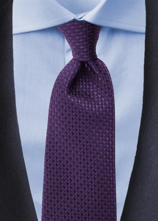 Houndstooth Luxury Tie- Purple