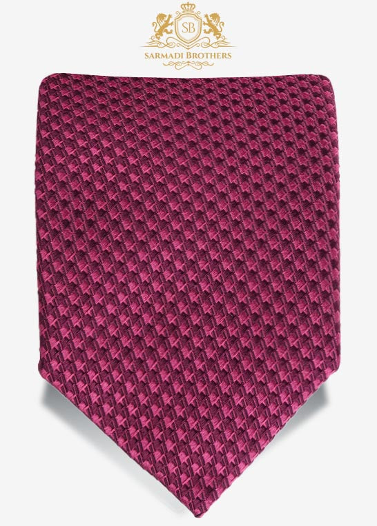 Houndstooth Luxury Tie- Red