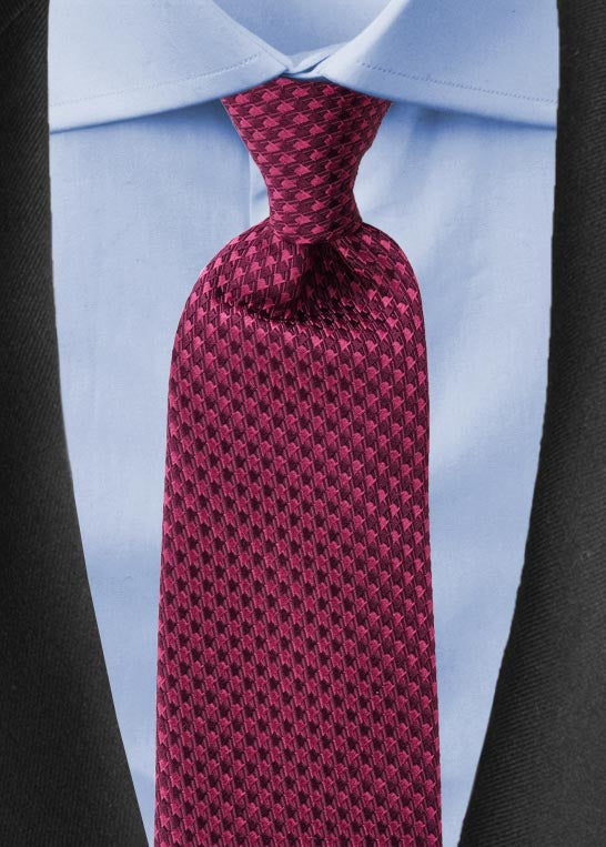Houndstooth Luxury Tie- Red