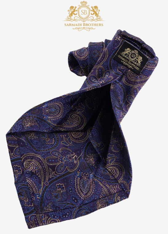 Paisley Luxury Tie-Purple/Blue/Gold